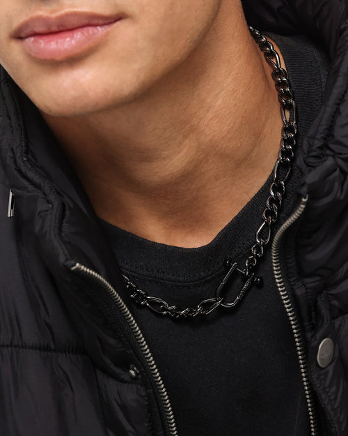 Wild For The Weekend Pearl Clasp Necklace Gunmetal