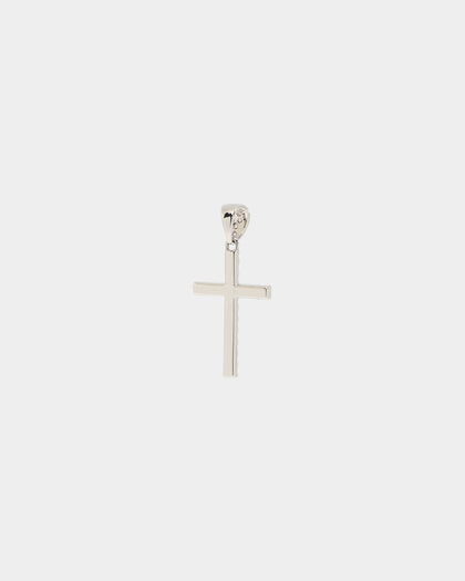 NXS Classic Mini Cross Pendant White Gold/Pink