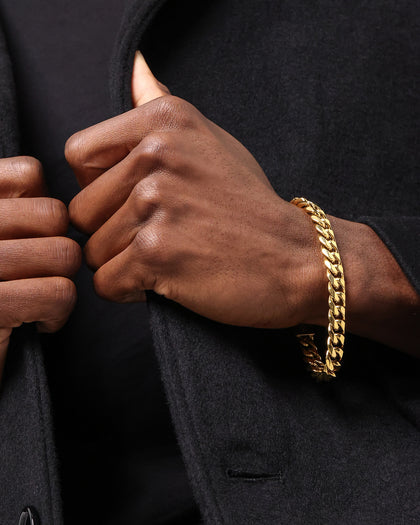 NXS 10mm Cuban Link Bracelet Gold