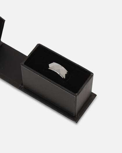 NXS Diamond Cut Tungsten Ring Steel Grey