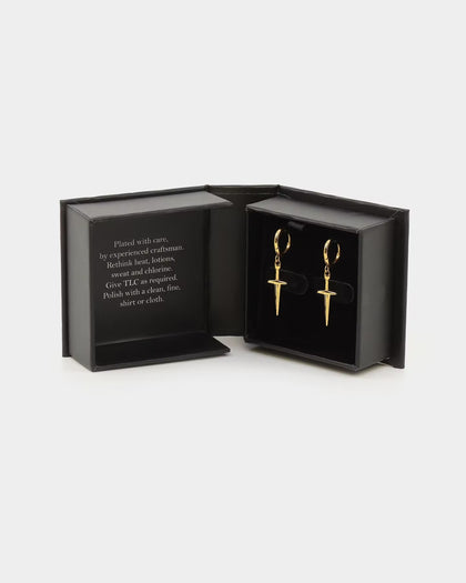 NXS Dagger Earrings Gold