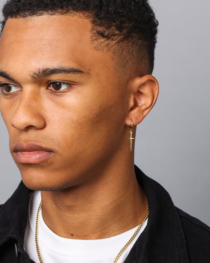 NXS Dagger Earrings Gold