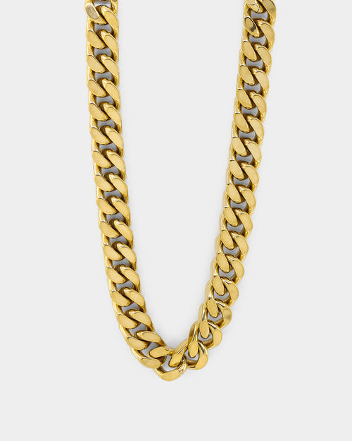 Guess Mainline 11mm 4DC Curb Chain Gold