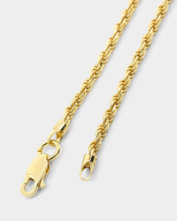 House Of Auric 2.5mm Rope Bracelet 18k Gold Vermeil