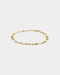 House Of Auric 4.8mm Figaro Bracelet 18k Gold Vermeil