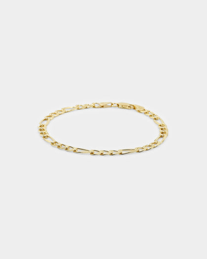 House Of Auric 4.8mm Figaro Bracelet 18k Gold Vermeil