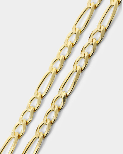 House Of Auric 4.8mm Figaro Bracelet 18k Gold Vermeil