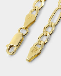 House Of Auric 4.8mm Figaro Bracelet 18k Gold Vermeil
