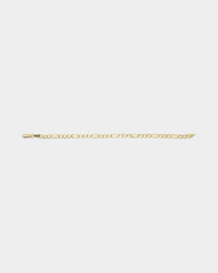 House Of Auric 4.8mm Figaro Bracelet 18k Gold Vermeil