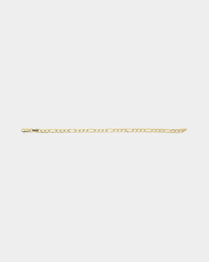 House Of Auric 4.8mm Figaro Bracelet 18k Gold Vermeil