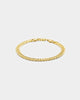 House Of Auric 6.4mm Double Curb Bracelet 18k Gold Vermeil