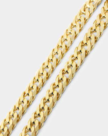 House Of Auric 6.4mm Double Curb Bracelet 18k Gold Vermeil