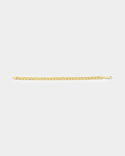 House Of Auric 6.4mm Double Curb Bracelet 18k Gold Vermeil