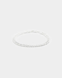 House Of Auric 6.4mm Double Curb Bracelet Sterling Silver