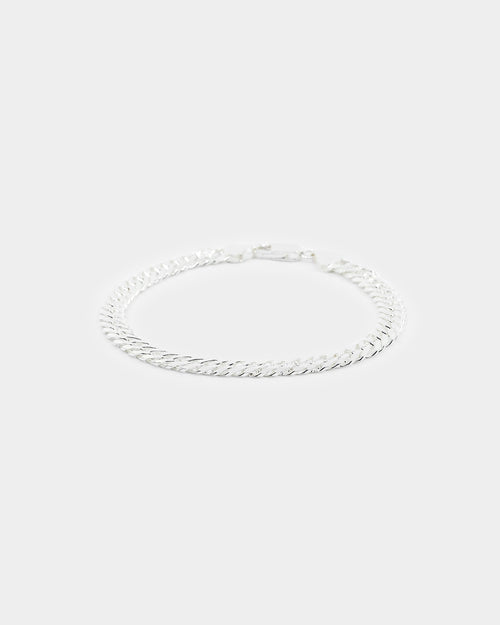 House Of Auric 6.4mm Double Curb Bracelet Sterling Silver