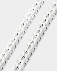 House Of Auric 6.4mm Double Curb Bracelet Sterling Silver