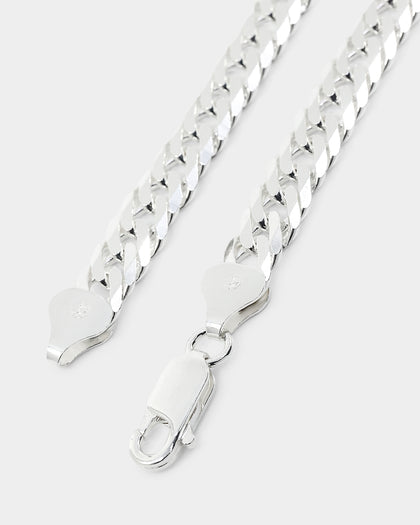 House Of Auric 6.4mm Double Curb Bracelet Sterling Silver