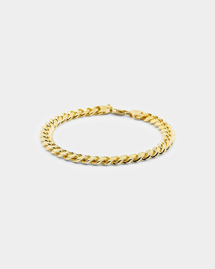 House Of Auric 7mm Cuban Bracelet 18k Gold Vermeil