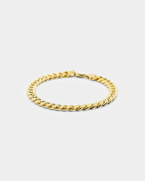 House Of Auric 7mm Cuban Bracelet 18k Gold Vermeil