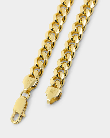 House Of Auric 7mm Cuban Bracelet 18k Gold Vermeil