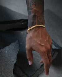 House Of Auric 7mm Cuban Bracelet 18k Gold Vermeil