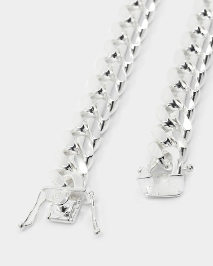 House Of Auric 10mm Cuban Link Bracelet Sterling Silver