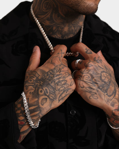 House Of Auric 10mm Cuban Link Bracelet Sterling Silver