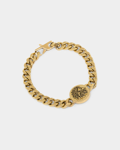 Guess Mainline Side Lion Coin Bracelet Gold