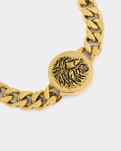 Guess Mainline Side Lion Coin Bracelet Gold