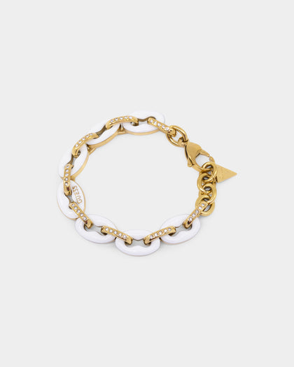 Guess Mainline Women's White & Crystal Bracelet White