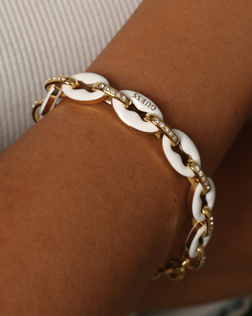 Guess Mainline Women's White & Crystal Bracelet White
