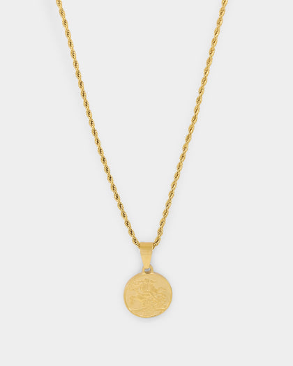 NXS English Coin Pendant Gold