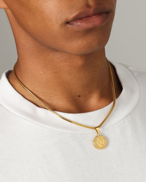 NXS English Coin Pendant Gold