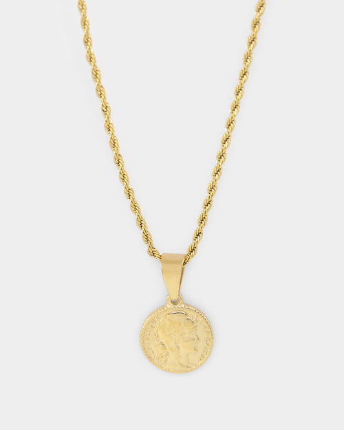 NXS Gladiator Coin Pendant Gold
