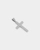 NXS Textured Cross Pendant White Gold