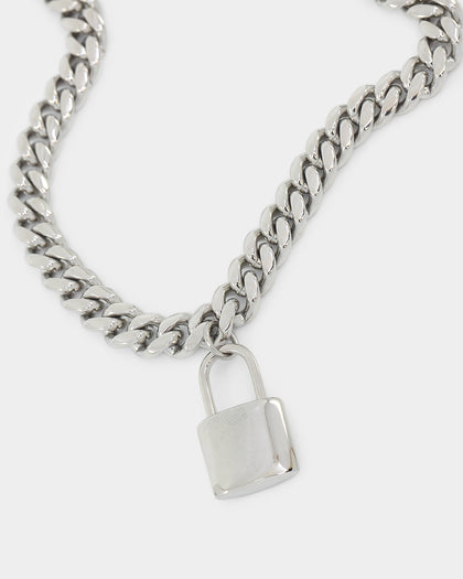 INFRA Padlock Cuban Chain Stainless Steel