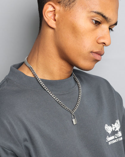 INFRA Padlock Cuban Chain Stainless Steel