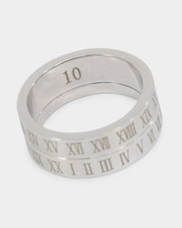 NXS Roman Rotating Ring White Gold