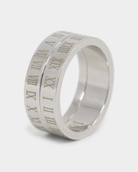 NXS Roman Rotating Ring White Gold