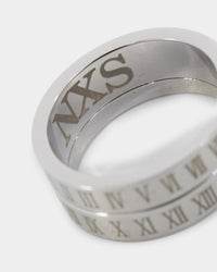 NXS Roman Rotating Ring White Gold