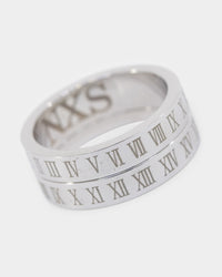 NXS Roman Rotating Ring White Gold