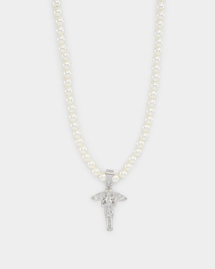 NXS Cupids Pearl Necklace White Gold