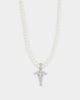NXS Cupids Pearl Necklace White Gold