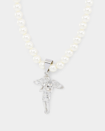 NXS Cupids Pearl Necklace White Gold