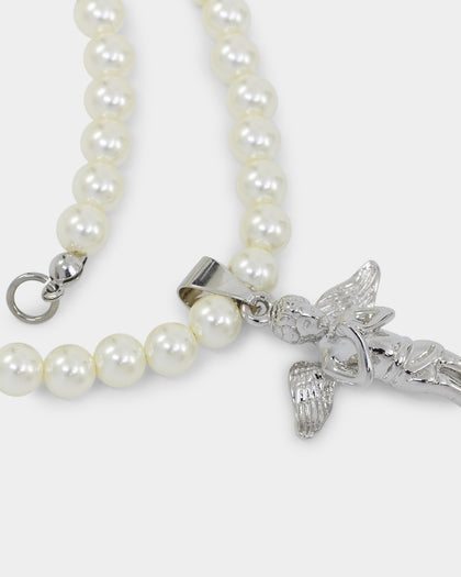 NXS Cupids Pearl Necklace White Gold