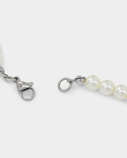 NXS Cupids Pearl Necklace White Gold