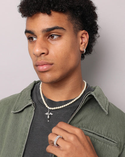 NXS Cupids Pearl Necklace White Gold