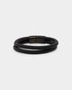 NXS Dyad Leather Bracelet Black