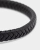 NXS Solo Leather Bracelet Stainless Steel