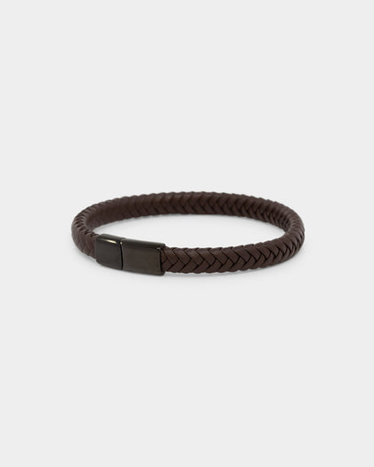 NXS Solo Leather Bracelet Brown